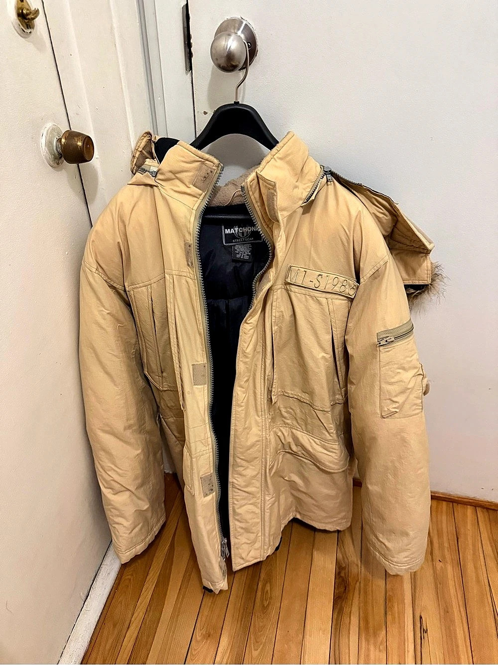 MATCHONE M-1988 Hooded Field Jacket in Beige